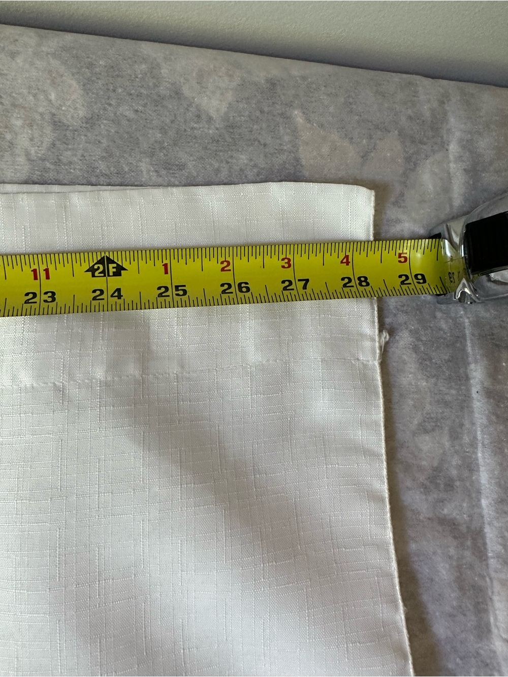White with Blue Shell Embroidery Curtain Panels and Valences - Picture 3 of 8